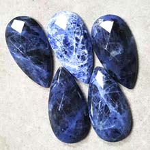 18X35MM FACETED PEAR CABOCHON SODLITE(4PCS/BAG)